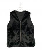 Barbourバブアー）の古着「フロントジップ ファー ライナー ベス」｜ブラック