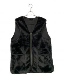 Barbour（バブアー）の古着「フロントジップ ファー ライナー ベス」｜ブラック