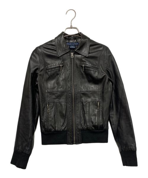 RALPH LAUREN（ラルフローレン）RALPH LAUREN (ラルフローレン) レザージャケット ブラック サイズ:SIZE 6の古着・服飾アイテム