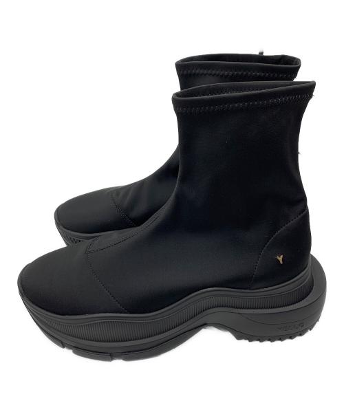 YELLO（イエロ）YELLO (イエロー) DOUBLE SNEAKER SHORT BOOTS ブラック サイズ:SIZE 2XLの古着・服飾アイテム