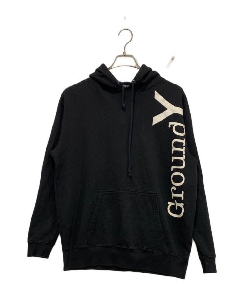 GROUND Y（グラウンドワイ）GROUND Y (グラウンドワイ) GYロゴグラフィックフーディー ブラック サイズ:SIZE 4の古着・服飾アイテム