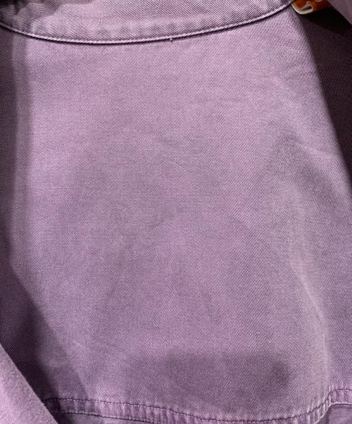 HERON PRESTON（ヘロンプレストン）HERON PRESTON (ヘロンプレストン) ロゴパッチ オーバーシャツ パープル サイズ:XLサイズの古着・服飾アイテム