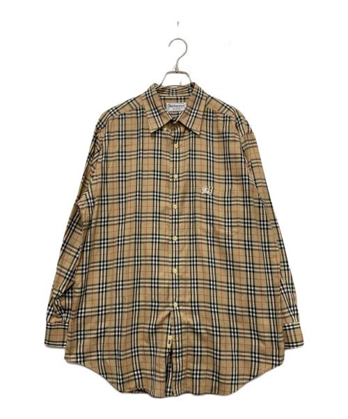Burberry's（バーバリー）Burberry's (バーバリーズ) 長袖ボタンダウンシャツ ベージュ サイズ:Ｌの古着・服飾アイテム