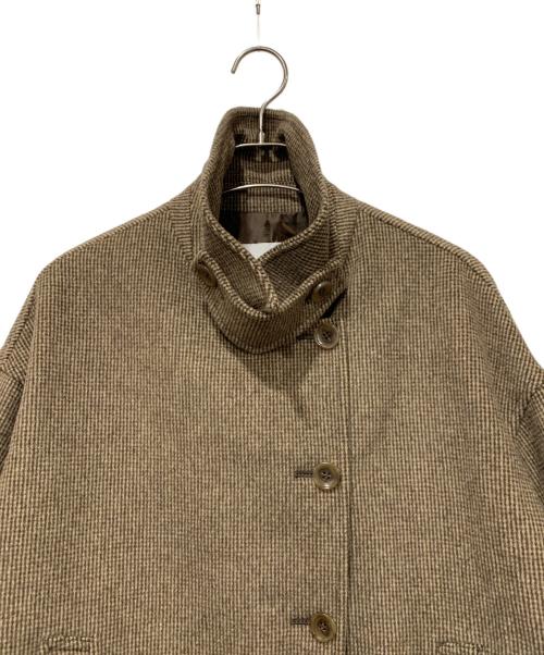 FRAMeWORK（フレームワーク）FRAMeWORK (フレームワーク) ピンチェックバルカラーショートコート ブラウン サイズ:FREEの古着・服飾アイテム