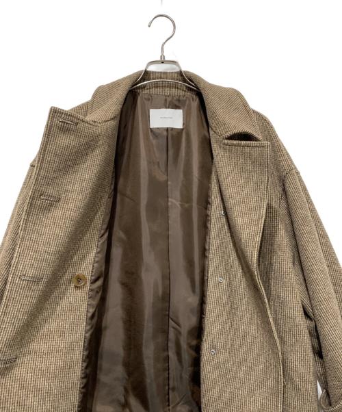 FRAMeWORK（フレームワーク）FRAMeWORK (フレームワーク) ピンチェックバルカラーショートコート ブラウン サイズ:FREEの古着・服飾アイテム