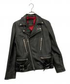 JACKROSEジャックローズ）の古着「ダブルライダースジャケット」｜ブラック