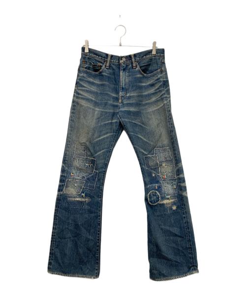 KAPITAL（キャピタル）KAPITAL (キャピタル) リペア加工デニムパンツ インディゴ サイズ:W33(83.5cm)の古着・服飾アイテム