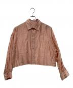 La boutique BonBonラブティックボンボン）の古着「シアークロップドシャツ」｜ピンク