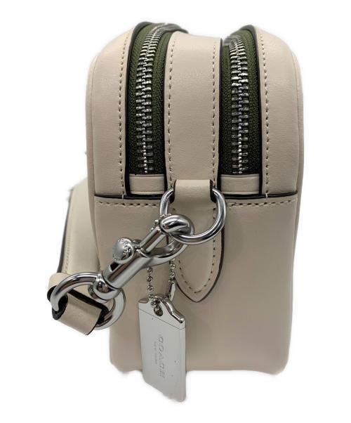 COACH（コーチ）COACH (コーチ) シグネチャー　ショルダーバッグ グリーン×アイボリーの古着・服飾アイテム