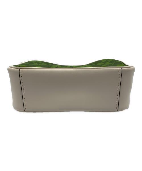 COACH（コーチ）COACH (コーチ) シグネチャー　ショルダーバッグ グリーン×アイボリーの古着・服飾アイテム