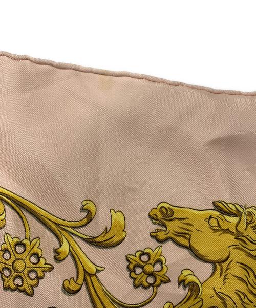 HERMES（エルメス）HERMES (エルメス) カレ90　ロンシャンへの散歩 ピンクの古着・服飾アイテム