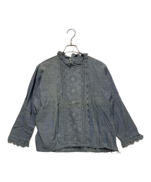 45R（フォーティファイブ・アール）45R (フォーティファイブ・アール) 長袖ブラウス ブルー サイズ:不明の古着・服飾アイテム