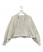 Whim Gazetteウィムガゼット）の古着「スウェットVネックプルオーバー２」｜ホワイト