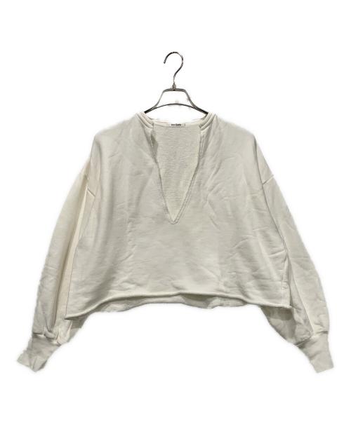 Whim Gazette（ウィムガゼット）Whim Gazette (ウィムガゼット) スウェットVネックプルオーバー２ ホワイト サイズ:FREEの古着・服飾アイテム