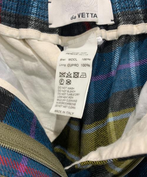 CellarDoor（セラードアー）CellarDoor (セラードアー) タータンチェック サイドバックルパンツ ブルー サイズ:不明の古着・服飾アイテム