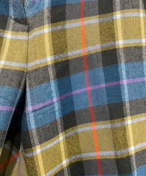 CellarDoor（セラードアー）CellarDoor (セラードアー) タータンチェック サイドバックルパンツ ブルー サイズ:不明の古着・服飾アイテム