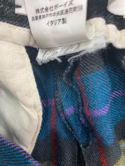 CellarDoor（セラードアー）CellarDoor (セラードアー) タータンチェック サイドバックルパンツ ブルー サイズ:不明の古着・服飾アイテム