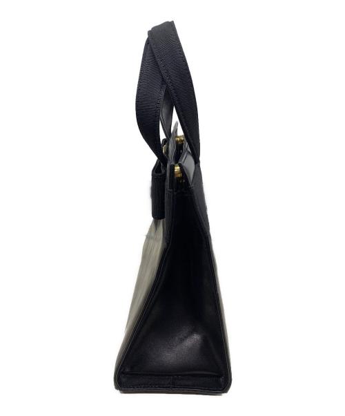 Salvatore Ferragamo（サルヴァトーレ フェラガモ）Salvatore Ferragamo (サルヴァトーレ フェラガモ) ヴァラリボンハンドバッグ ブラックの古着・服飾アイテム