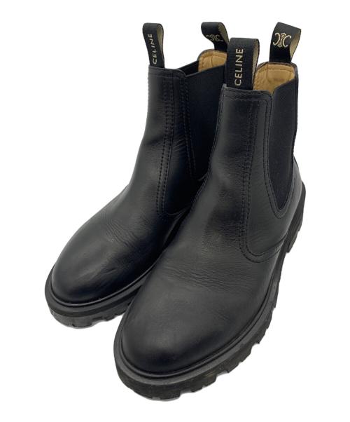 CELINE（セリーヌ）CELINE (セリーヌ) マーガレットチェルシーブーツ ブラック サイズ:SIZE 37の古着・服飾アイテム
