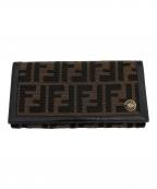 FENDIフェンディ）の古着「ズッカ　長財布」｜ブラウン