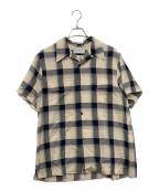 SUGARHILLシュガーヒル）の古着「OMBRE HALF SLEEVE SHIRT」｜ブルー×アイボリー