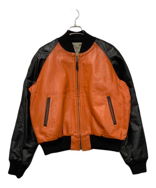 Golden Bear（ゴールデンベア）Golden Bear (ゴールデンベア) 70~80sレザージャケット オレンジ×ブラック サイズ:FREEの古着・服飾アイテム