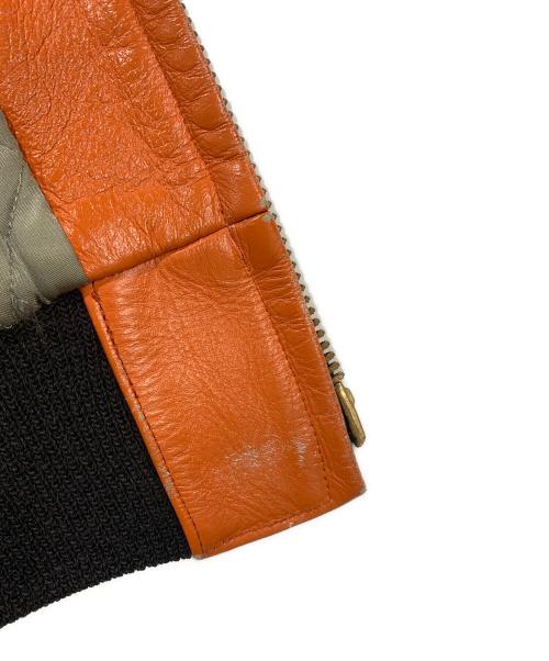 Golden Bear（ゴールデンベア）Golden Bear (ゴールデンベア) 70~80sレザージャケット オレンジ×ブラック サイズ:FREEの古着・服飾アイテム