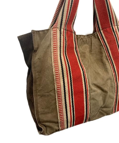 campomaggi（カンポマッジ）campomaggi (カンポマッジ) トートバッグ ブラウン×レッドの古着・服飾アイテム