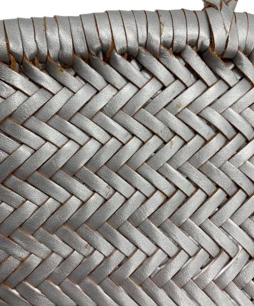 SAINT CHRISTOPHER（セント クリストファー）SAINT CHRISTOPHER (セント クリストファー) 編込みハンドバッグ シルバーの古着・服飾アイテム