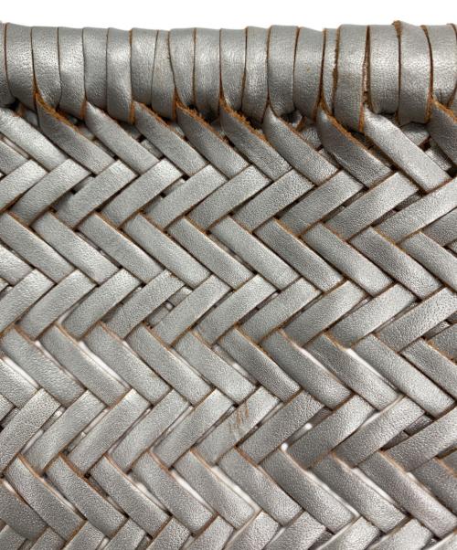 SAINT CHRISTOPHER（セント クリストファー）SAINT CHRISTOPHER (セント クリストファー) 編込みハンドバッグ シルバーの古着・服飾アイテム