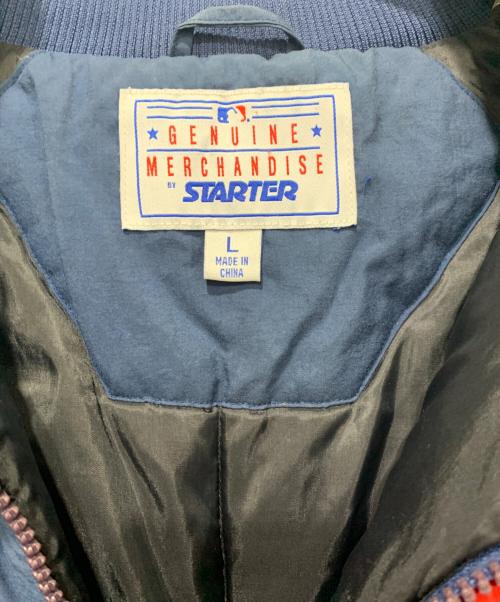 STARTER（スターター）STARTER (スターター) INDIANS　ブルゾン ネイビー×ブラック サイズ:Lサイズの古着・服飾アイテム