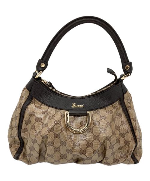 GUCCI（グッチ）GUCCI (グッチ) ワンショルダーバッグ ベージュ×ブラウンの古着・服飾アイテム