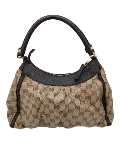 GUCCI（グッチ）GUCCI (グッチ) ワンショルダーバッグ ベージュ×ブラウンの古着・服飾アイテム