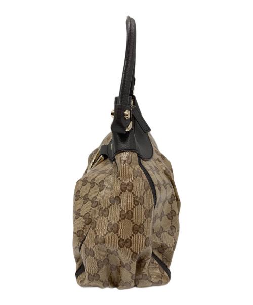 GUCCI（グッチ）GUCCI (グッチ) ワンショルダーバッグ ベージュ×ブラウンの古着・服飾アイテム