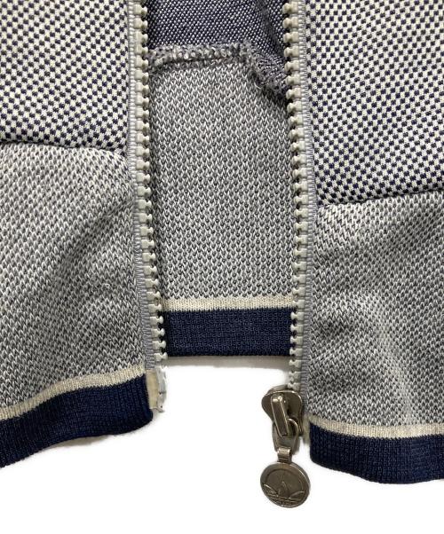 adidas（アディダス）adidas (アディダス) ヴィンテージトラックジャケット ホワイト×ネイビー サイズ:Lの古着・服飾アイテム