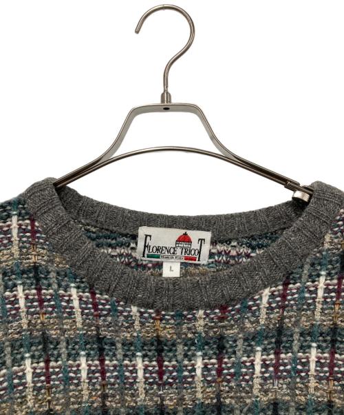 Florence Tricot（フローレンストリコット）Florence Tricot (フローレンストリコット) 厚手ニット グレー サイズ:Lの古着・服飾アイテム