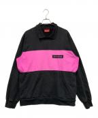 SUPREMEシュプリーム）の古着「ポロクルーネックスウェット」｜ブラック×ピンク