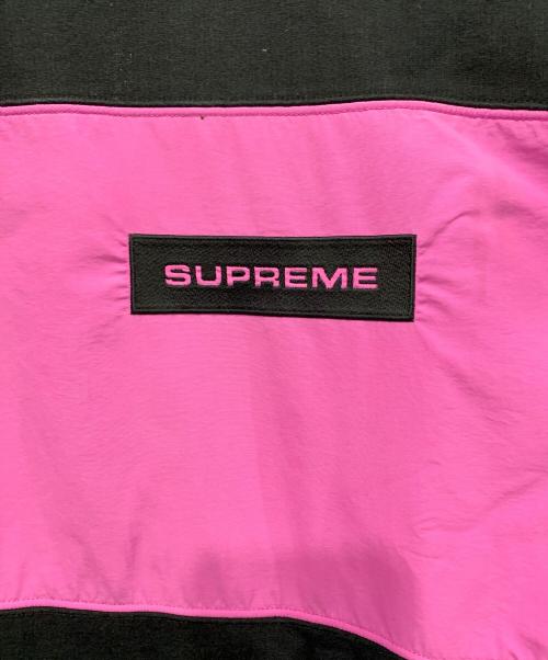 SUPREME（シュプリーム）SUPREME (シュプリーム) ポロクルーネックスウェット ブラック×ピンク サイズ:XLサイズの古着・服飾アイテム