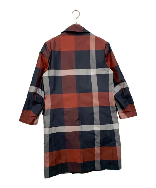 BLACK LABEL CRESTBRIDGE（ブラックレーベル クレストブリッジ）BLACK LABEL CRESTBRIDGE (ブラックレーベル クレストブリッジ) チェック アルスターコート ネイビー×レッド サイズ:Mサイズの古着・服飾アイテム