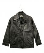 Calvin Kleinカルバンクライン）の古着「レザージャケット」｜ブラック