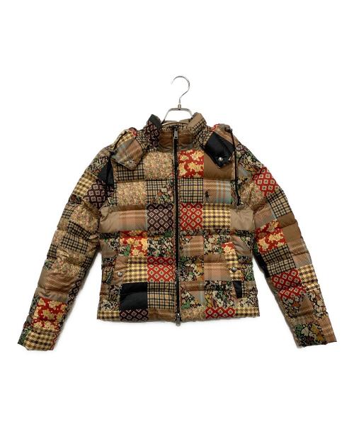 POLO RALPH LAUREN（ポロ・ラルフローレン）POLO RALPH LAUREN (ポロ・ラルフローレン) ダウンジャケット ブラウン×ベージュ サイズ:XSサイズの古着・服飾アイテム