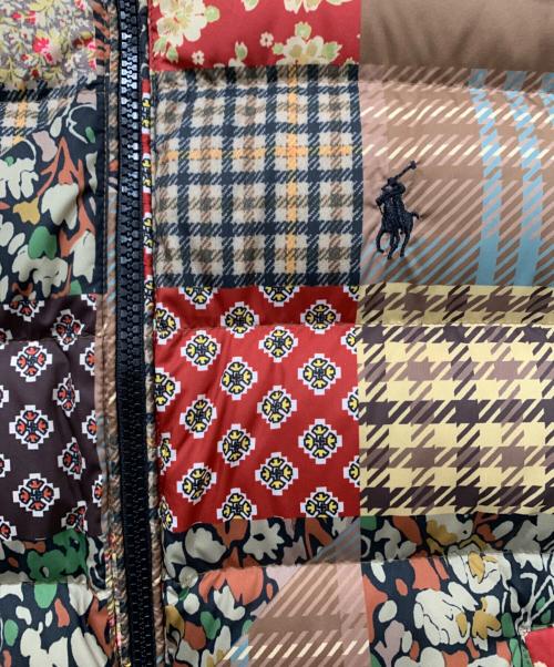 POLO RALPH LAUREN（ポロ・ラルフローレン）POLO RALPH LAUREN (ポロ・ラルフローレン) ダウンジャケット ブラウン×ベージュ サイズ:XSサイズの古着・服飾アイテム