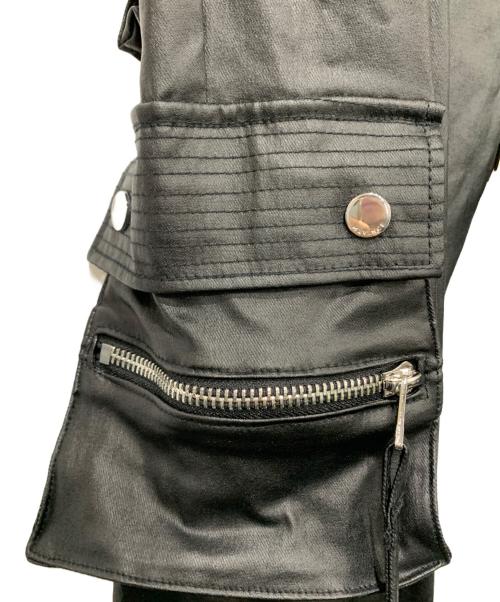 MLVINCE（メルヴィンス）MLVINCE (メルヴィンス) TYPE-4 ALIM STRETCH WAX CARGO PANTS ブラック サイズ:SIZE 81cm (W32)の古着・服飾アイテム