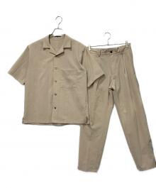 PLST（プラステ）の古着「サマートロピカルクロス　オープンカラーシャツセットアップ」｜ベージュ