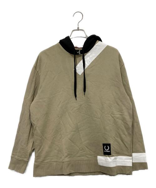 RAF SIMONS（ラフシモンズ）RAF SIMONS (ラフシモンズ) FRED PERRY (フレッドペリー) プルオーバーパーカー ベージュ サイズ:36の古着・服飾アイテム