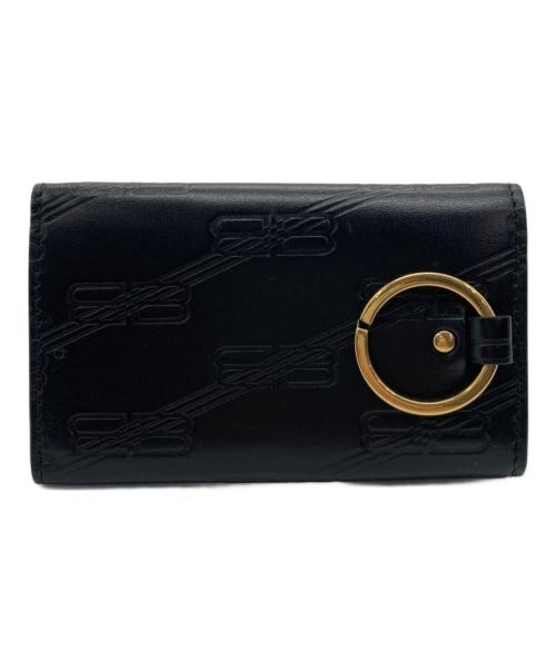 BALENCIAGA（バレンシアガ）BALENCIAGA (バレンシアガ) BBモノグラムキーケース ブラックの古着・服飾アイテム