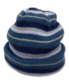 THINGS USUAL SCRUTINYユージュアル シングス スクルーティニー）の古着「ニット帽」｜ネイビー×ブルー