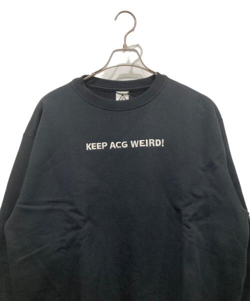 NIKE ACG（ナイキエーシージー）NIKE ACG (ナイキエーシージー) クルーネックスウェット ブラック サイズ:Mサイズ 未使用品の古着・服飾アイテム