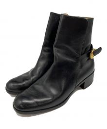 GUCCI（グッチ）の古着「レザーショートブーツ」｜ブラック