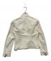 GUCCI (グッチ) シングルコットンライダースジャケット ホワイト サイズ:SIZE 40：20000円